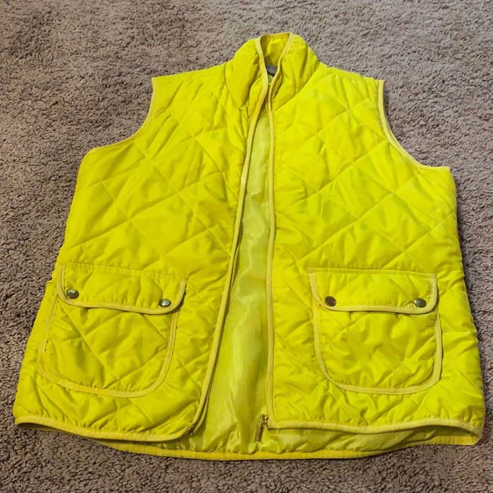 Green puff vest